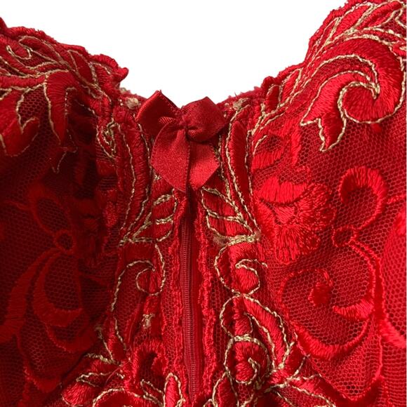 Felina Vintage Lingerie Set - Bustier Panty & Garter Belt 34C Small - Picture 4 of 15